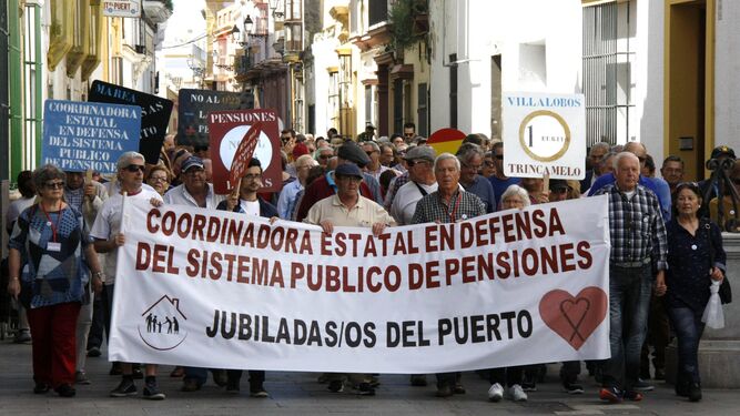Una imagen de la protesta de la Coordinadora Estatal por la Defensa del Sistema Público de Pensiones.
