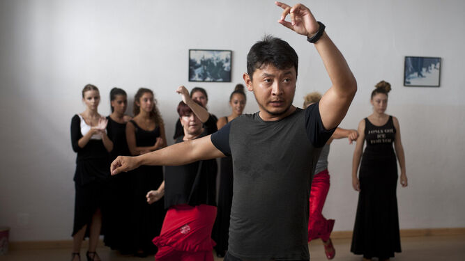 Imagen de una masterclass de baile flamenco llevada a cabo en una edición anterior de 'La Isla Ciudad Flamenca'.