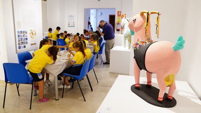 Uno de los talleres realizados en la Fundación Cajasol con escolares gaditanos.