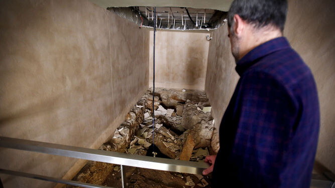 Derrumbe de un techo, en la última visita realizada por 'Diario de Cádiz'.