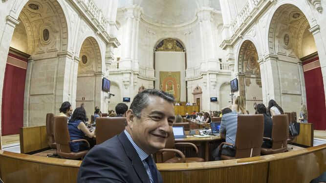 Antonio Sanz, este miércoles en el Parlamento andaluz.