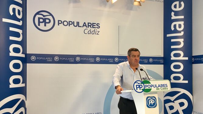 José Loaiza ayer en la sede del PP provincial.
