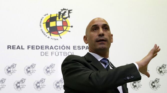 El presidente de la Real Federación Española de Fútbol, Luis Rubiales.
