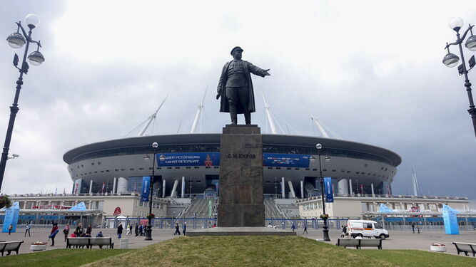 El estadio Krestovski de San Petersburgo, una de las sedes del Mundial.