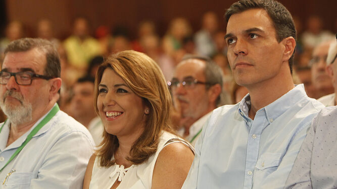 Susana Díaz y Pedro Sánchez, en elcongreso del PSOE-A