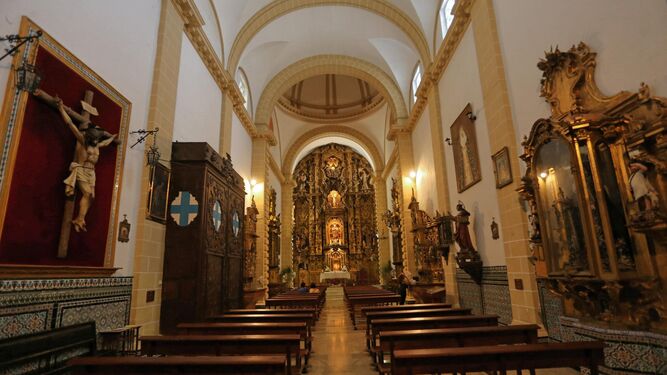 La iglesia del convento de las Concepcionistas Franciscanas, situada en la calle Nevería o Pedro Muñoz Seca.