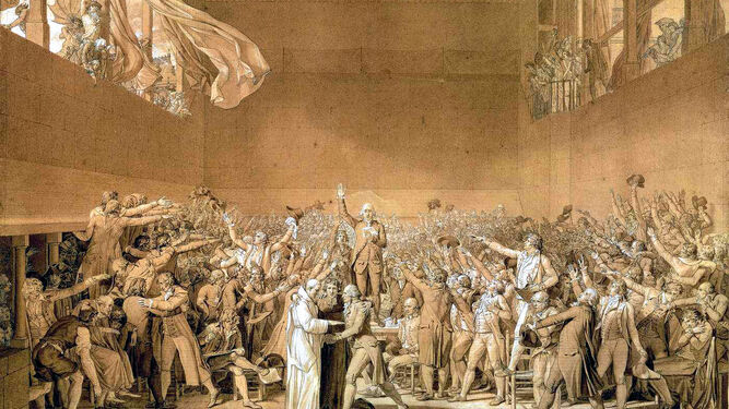 El Juramento del Juego de la Pelota. Jacques-Louis David. 1791