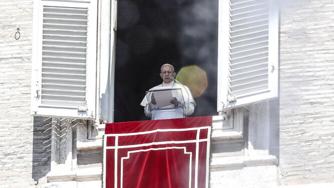 Francisco I, en la ventana del Vaticano.