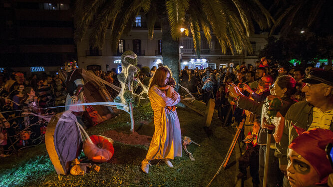 Fiesta de Halloween en la Alameda Moreno de Guerra, el año pasado.