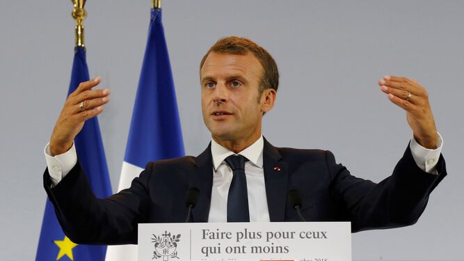 Emmanuel Macron, en un acto en París.