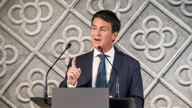 El ex primer ministro francés Manuel Valls, este martes en un acto en el Centro de Cultura Contemporánea de Barcelona.