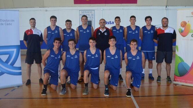 Selección provincial de Cádiz que compite en el Campeonato de Andalucía cadete.