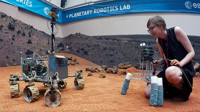 Plataforma que sustenta la llegada de los vehículos ExoMars en su exploración a Marte.