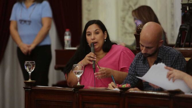 Ana Fernández, durante una intervención en el Pleno.