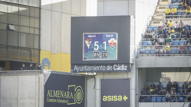 El 5-1 que reinó en el marcador del estadio Carranza.