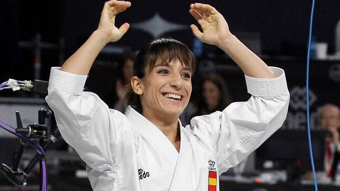 Sandra Sánchez, tras su victoria en la final.