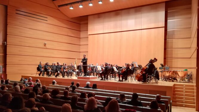 Un momento del concierto de la ROSS en el Palacio de Congresos de Cádiz.