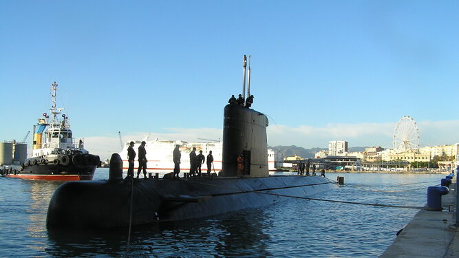 El submarino 'Mistral' en Málaga.