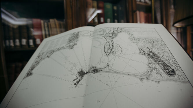 Plano del muelle de C&aacute;diz levantado por Vicente Tofi&ntilde;o a finales del siglo XVIII