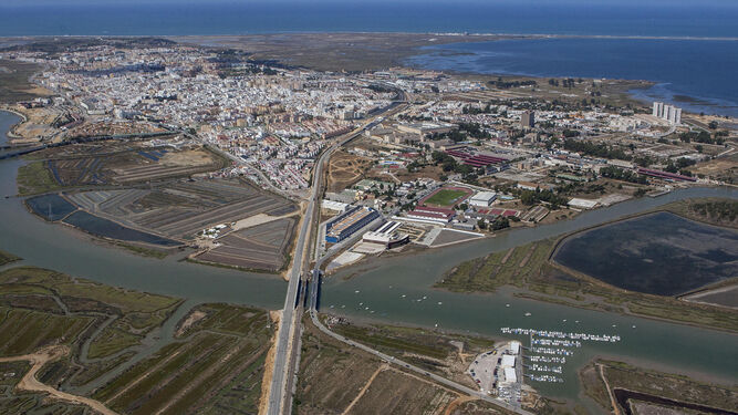 Vista aérea del municipio de San Fernando, en una imagen de archivo.