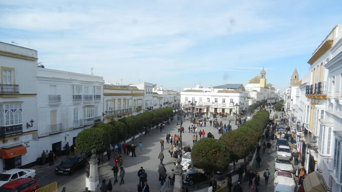 Vista de la plaza del Ayuntamiento de Medina Sidonia.