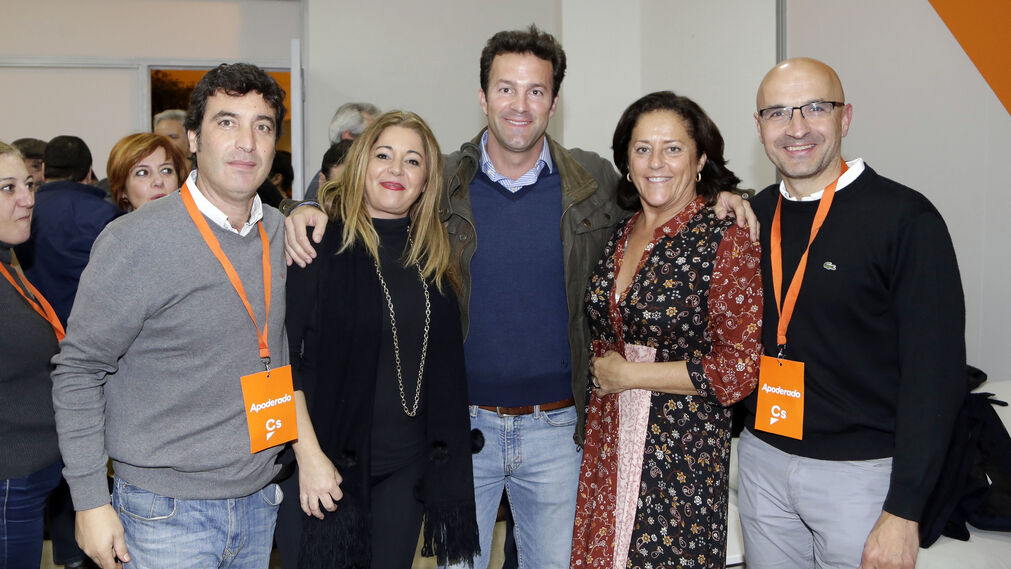 Inmensa alegr&iacute;a en la sede de Ciudadanos en Jerez, donde se encontraba el candidato por C&aacute;diz, Sergio Romero.