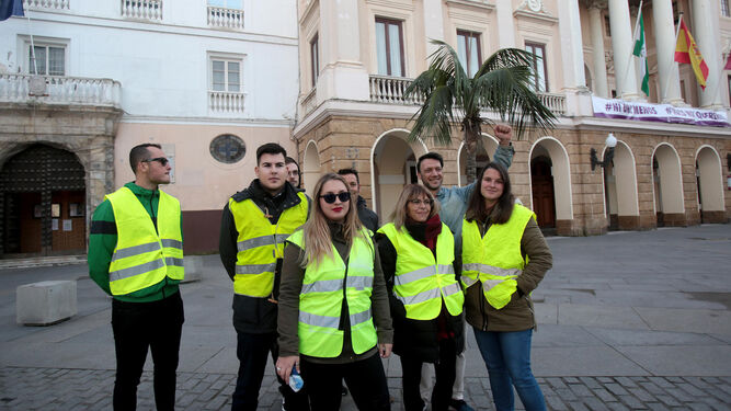 Los 'chalecos amarillos' en Cádiz