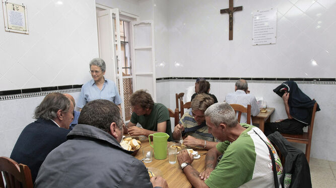 El comedor de Virgen de Valvanuz donde se atiende a personas desfavorecidas.