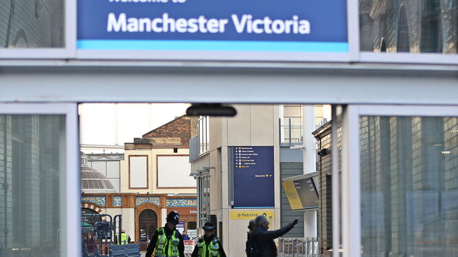 La estaci&oacute;n Victoria Metrolink de Manchester donde se produjo el triple apu&ntilde;alamiento