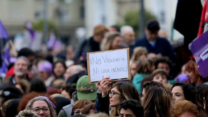 Una manifestación contra la violencia hacia las mujeres.