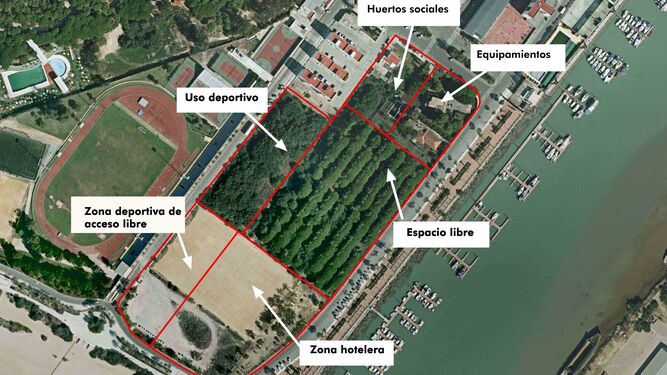 La propuesta de los ecologistas para los terrenos objeto del convenio entre la APBC y el Ayuntamiento.