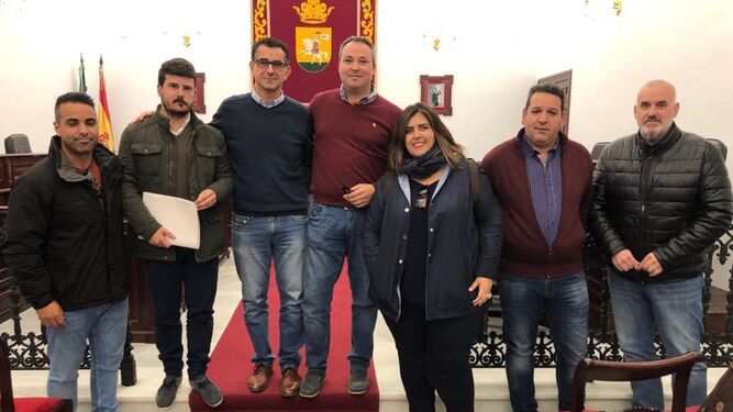 Foto de familia del Grupo Andalucista en la Mancomunidad de la Janda.