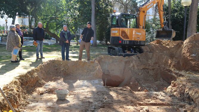 Hoy ha comenzado la excavación promovida por la Diputación en el parque El Mayeto.