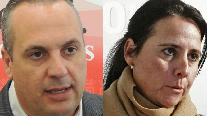 Juan Carlos Ruiz Boix (PSOE) y Marina García (PP)