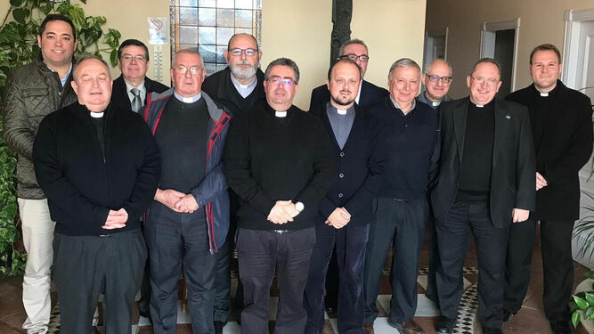 Los delegados episcopales de Hermandades, en la reunión de Antequera
