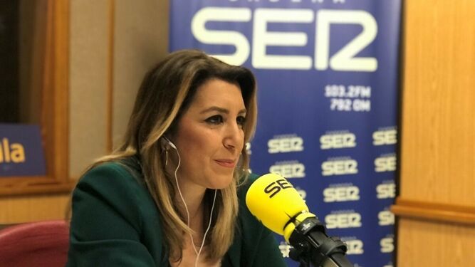 Susana Díaz, en una entrevista en La Ser