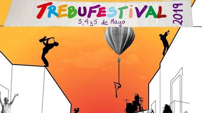 Vista parcial del cartel anunciador del Trebufestival, que se celebrará del 3 al 5 de mayo.