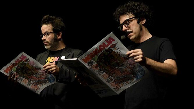 Los creadores del show, Edu Galán y Darío Adanti, durante la representación