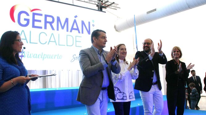 Ana Pastor, Antonio Sanz y María José García Pelayo arroparon al candidato del PP Germán Beardo.
