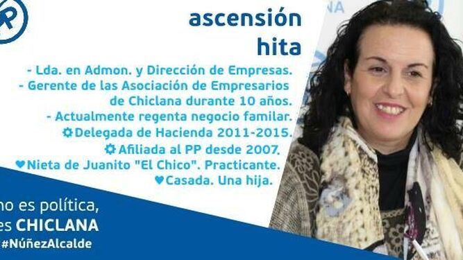 Ascensión Hita también figura como una de las integrantes de la candidatura.