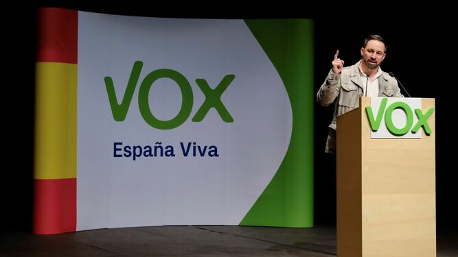 Santiago Abascal durante una intervención reciente