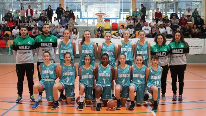 Selección femenina de Andalucía que intentará revalidar el título.
