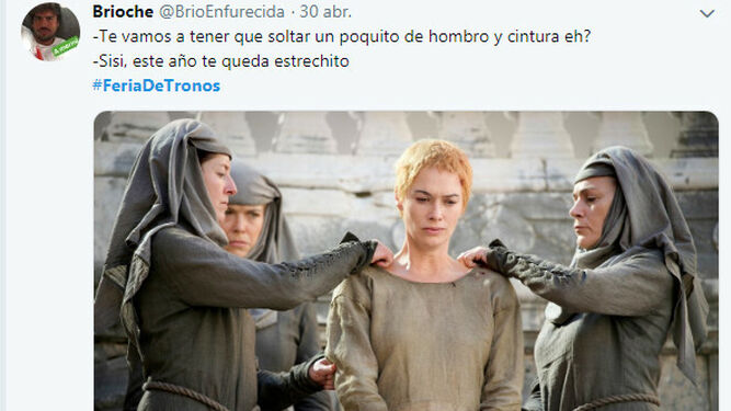 Uno de los tuits con Cersei como protagonista.