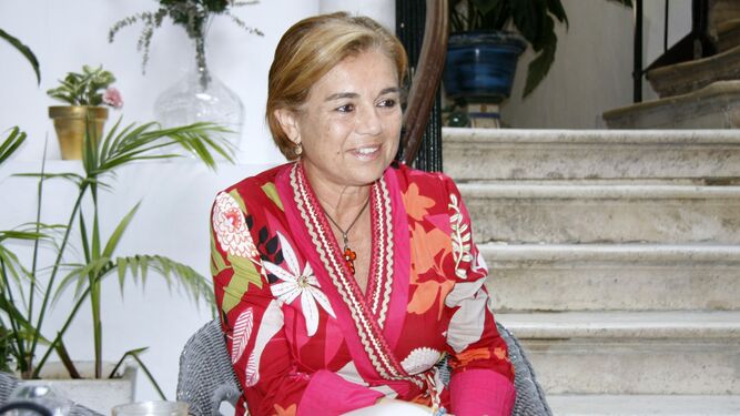 Silvia Gómez, durante la entrevista concedida a Diario de Cádiz, en el patio de Larga 70.