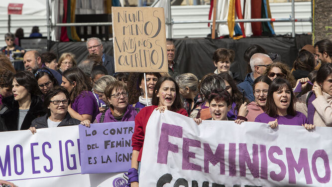 Una imagen de las concentraciones que se desarrollaron en la ciudad el pasado 8-M, Día Internacional de la Mujer