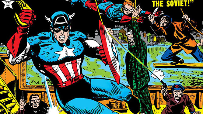 Una imagen de '¡El Capitán América ataca!'.