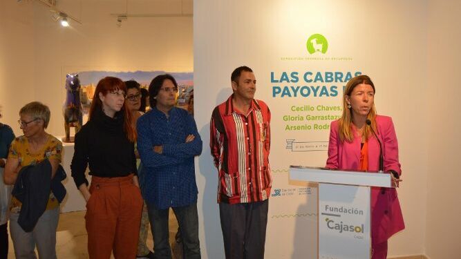 Gloria Garrastázul , Cecilio Chaves, Arsenio Rodríguez y María del Mar Díez, durante la inauguración