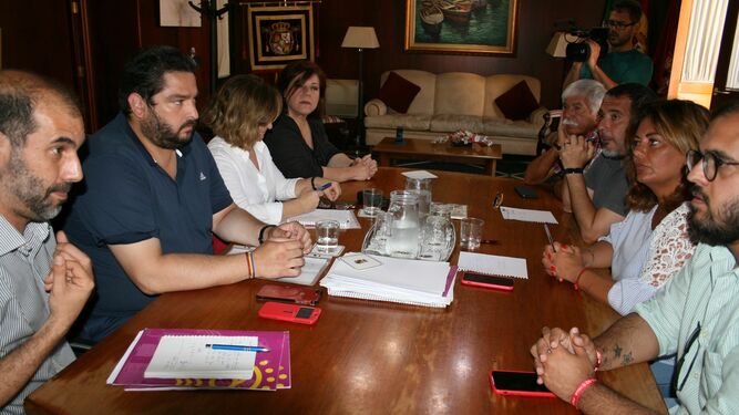Encuentro celebrado este martes entre Adelante Puerto Real y el PSOE
