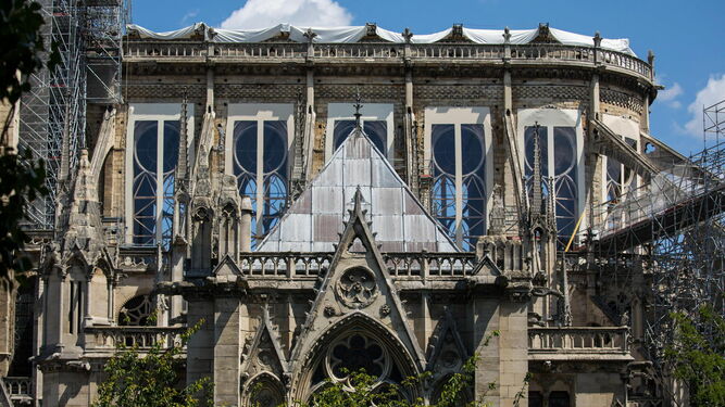 Trabajos en la Catedral de Notre Dame.
