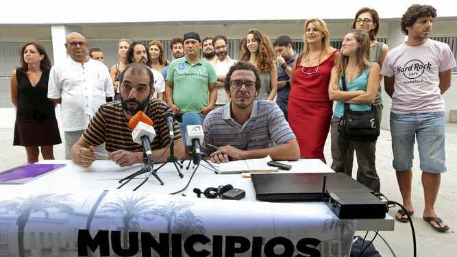 Antonio Romero 'Rori' y José María González 'Kichi', en una rueda de prensa conjunta cuando ambos eran alcaldes.